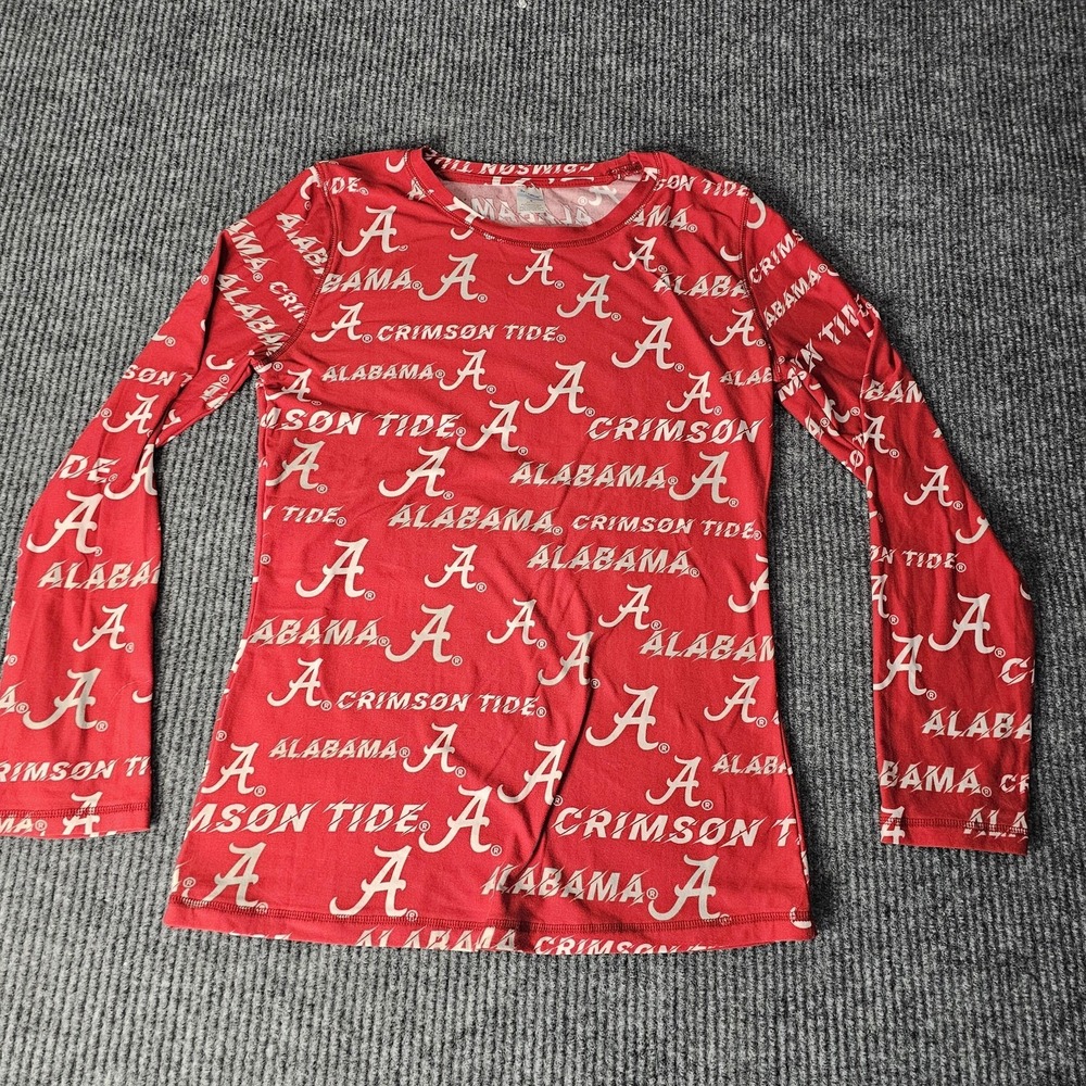 Alabama Crimson‎ Tide Shirt Womens Small Red NCAA Football Sleepwear Liv Casual